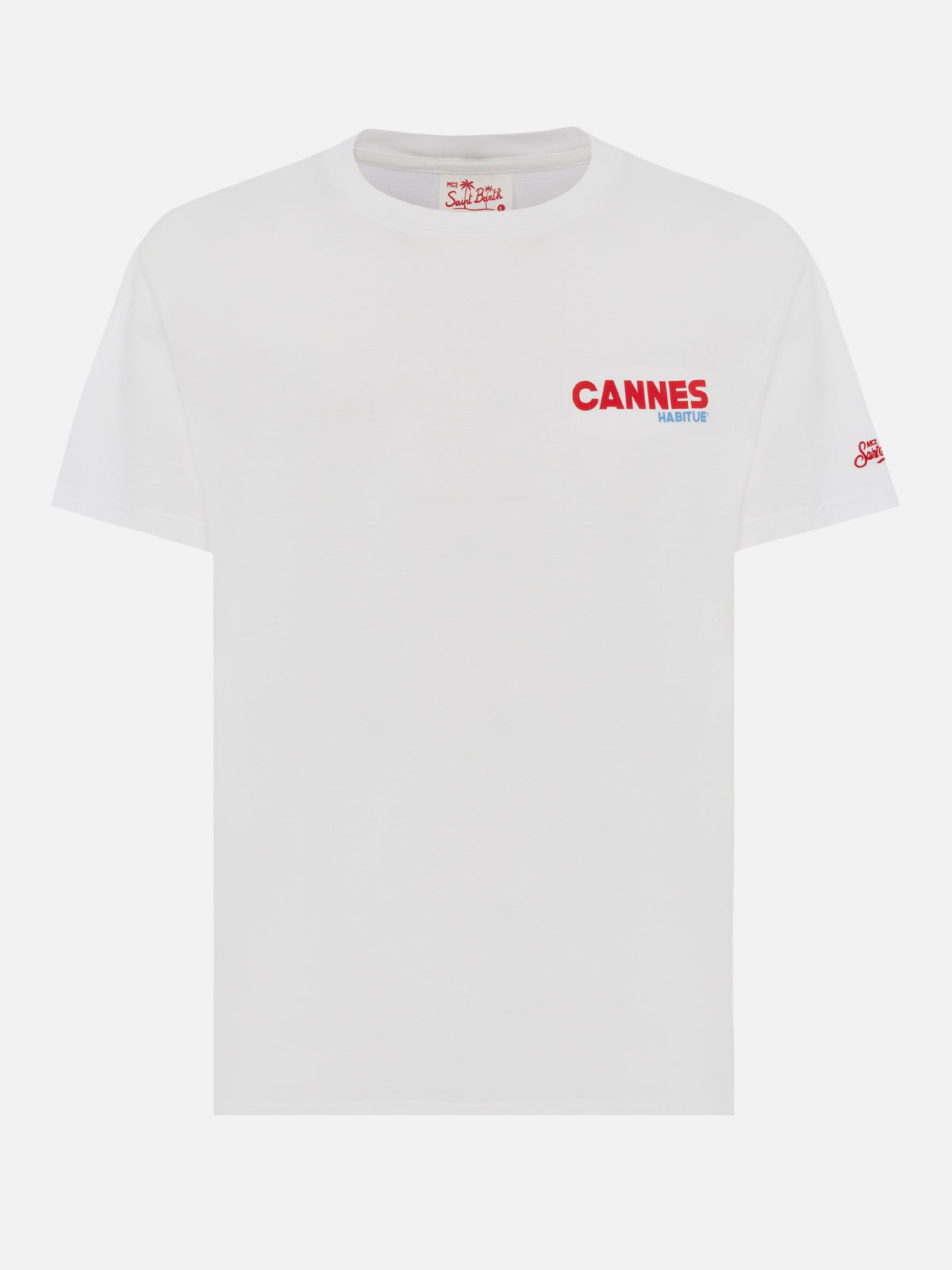 T-shirt bianca con stampa cartolina Cannes product image 5