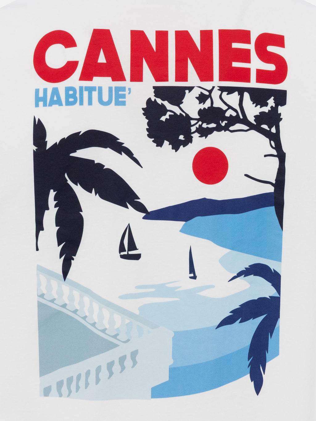 T-shirt bianca con stampa cartolina Cannes product image 6