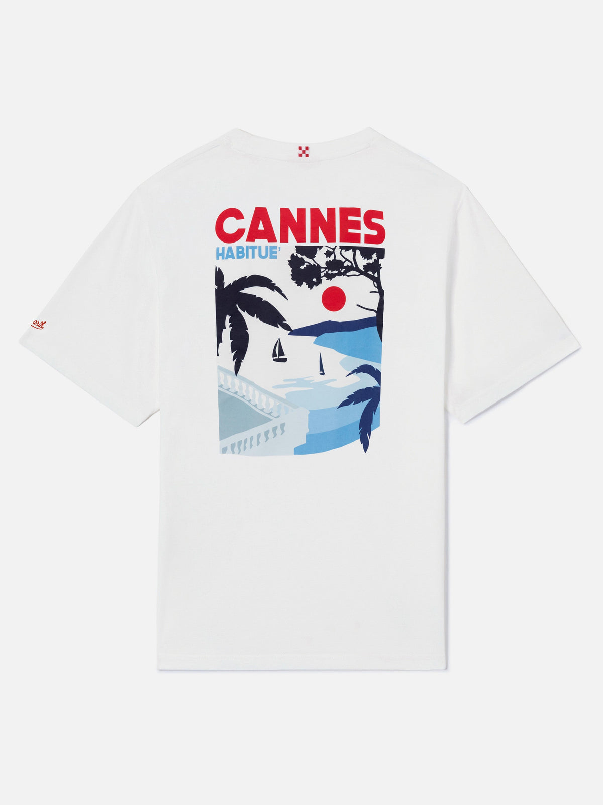 T-shirt bianca con stampa cartolina Cannes product image 1