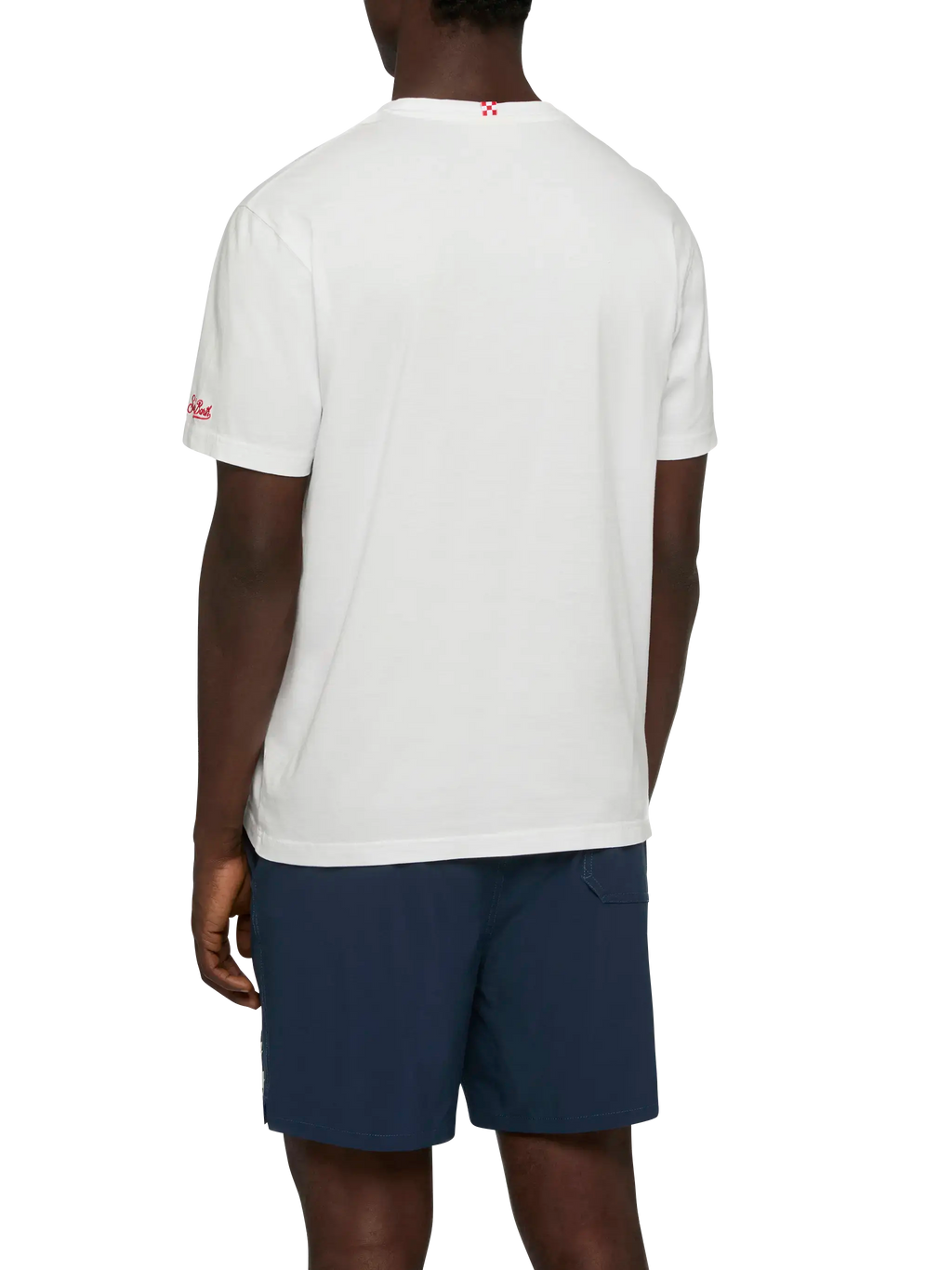 T-shirt bianca con ricamo Bischeri non si pole | Special product image 4