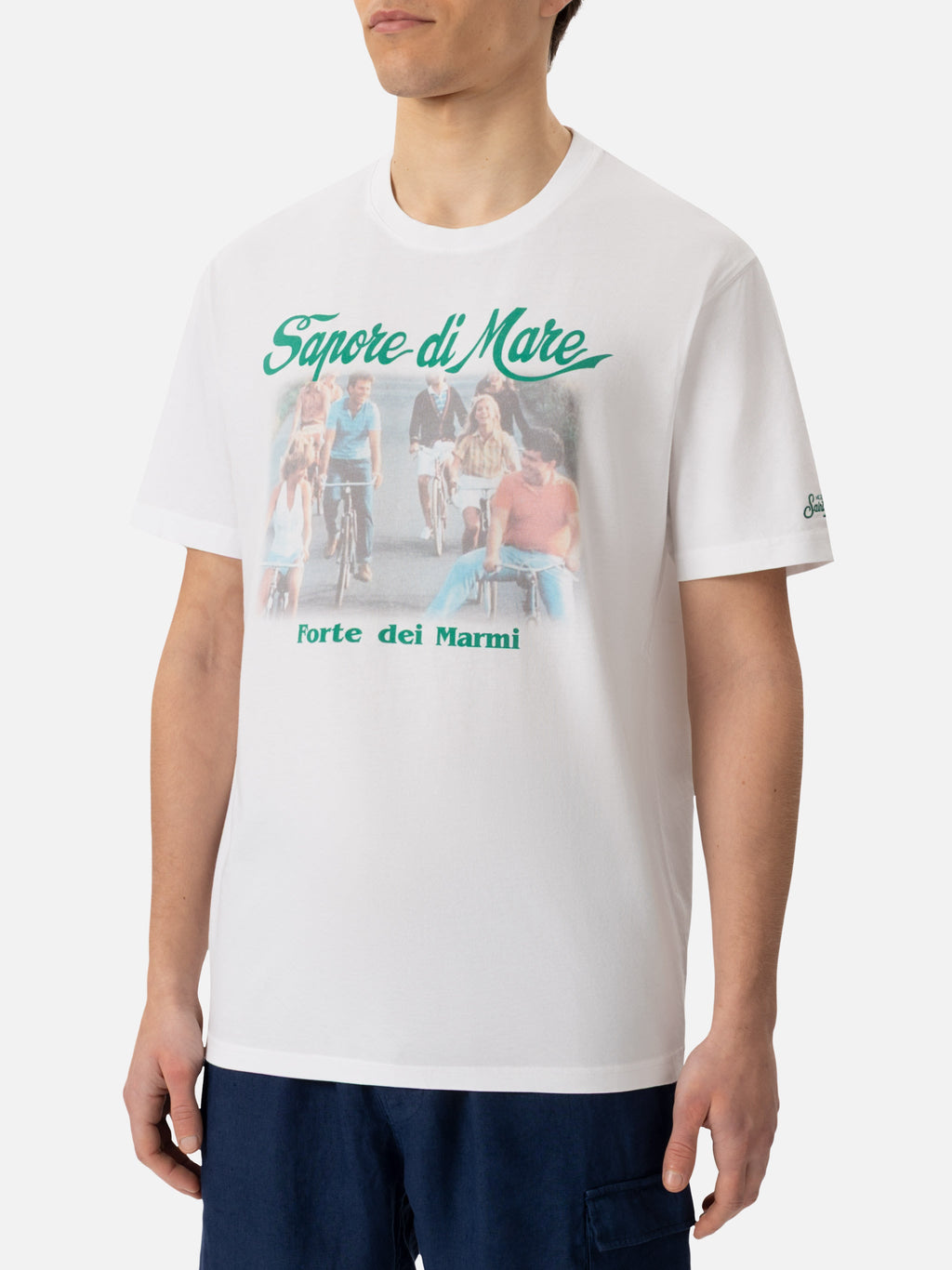 T-shirt bianca con stampa bicicletta Forte dei Marmi 83 product image 2