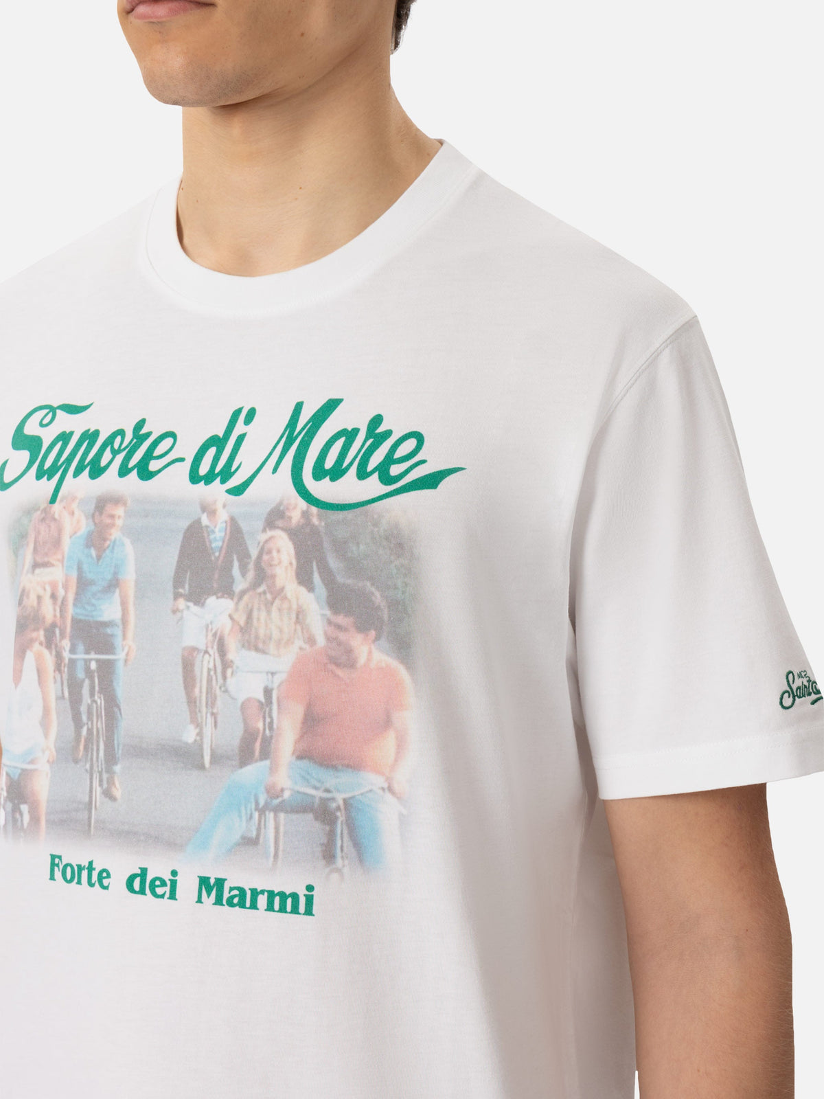 T-shirt bianca con stampa bicicletta Forte dei Marmi 83 product image 3