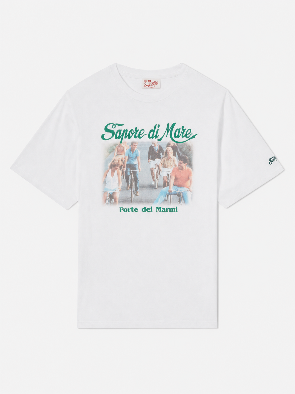 T-shirt bianca con stampa bicicletta Forte dei Marmi 83 product image 1