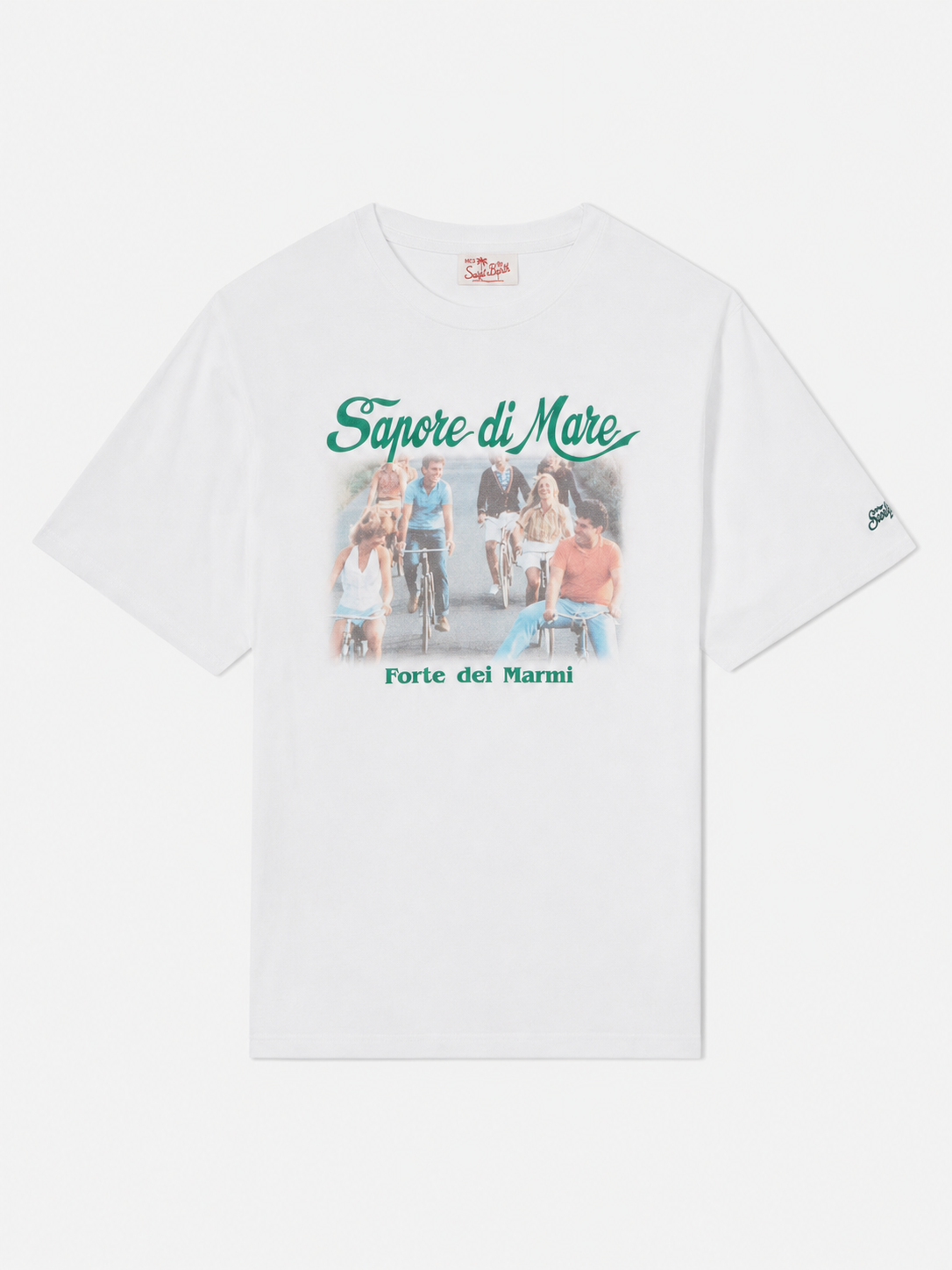 T-shirt bianca con stampa bicicletta Forte dei Marmi 83 product image 1