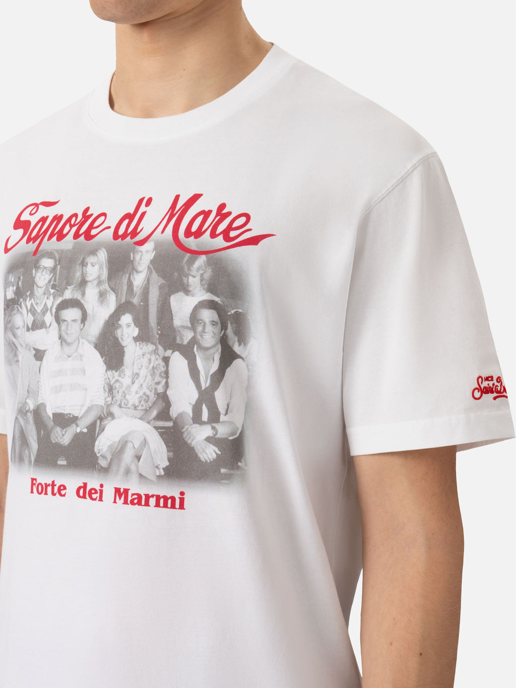 T-shirt bianca con ricamo Vado al mare per... | Special product image 3