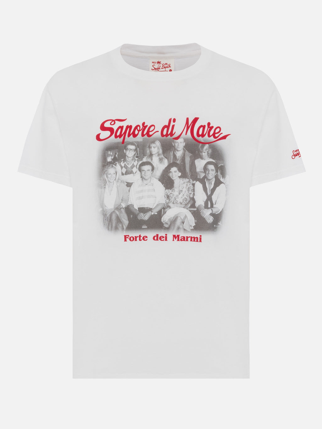 T-shirt bianca con ricamo Vado al mare per... | Special product image 1