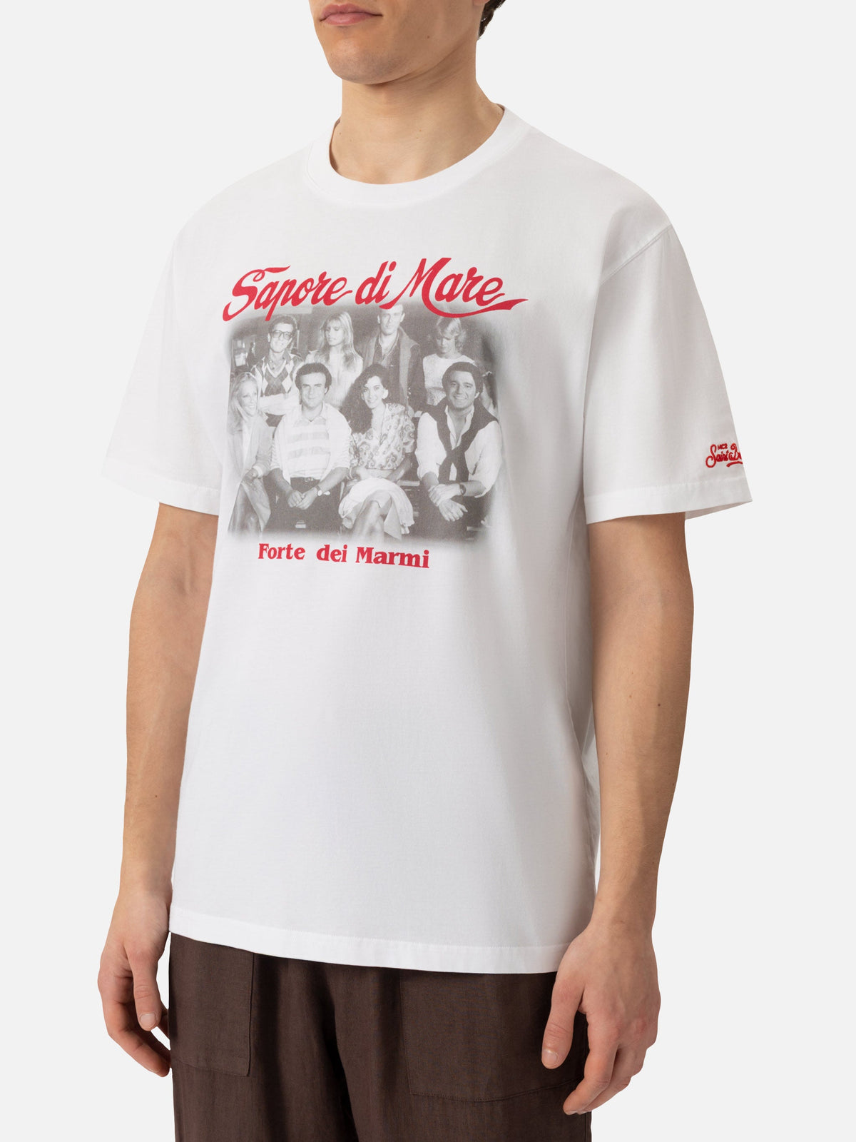T-shirt bianca con ricamo Vado al mare per... | Special product image 2