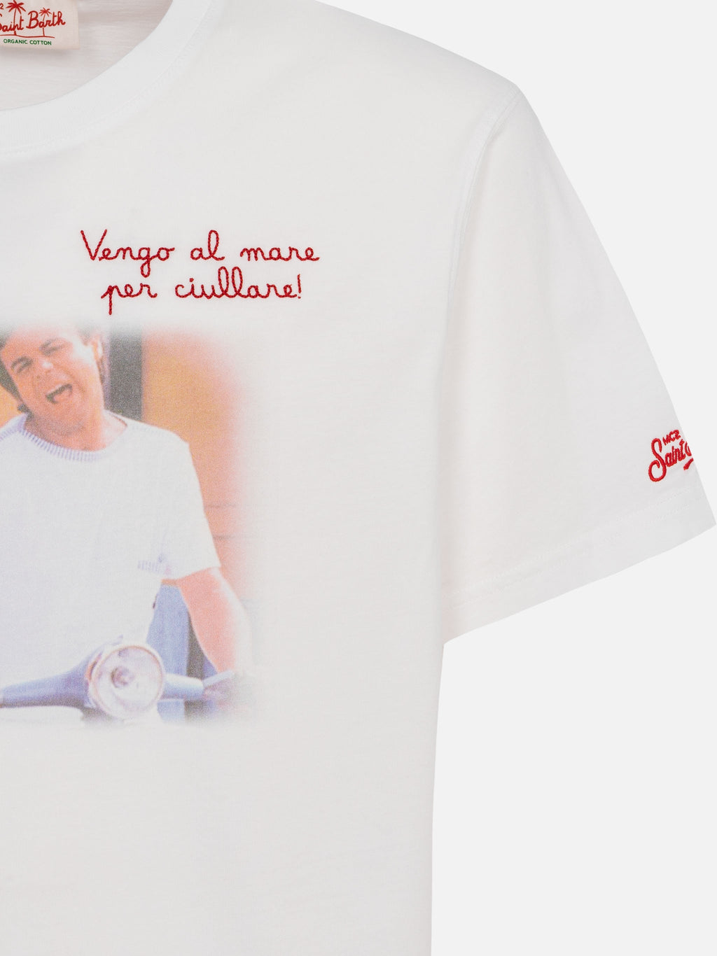 T-shirt bianca con ricamo Vado al mare per... | Special product image 5