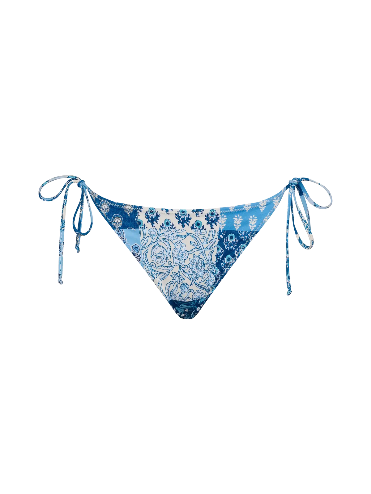 Slip mare Virgo azzurro con stampa a patch di fiori
