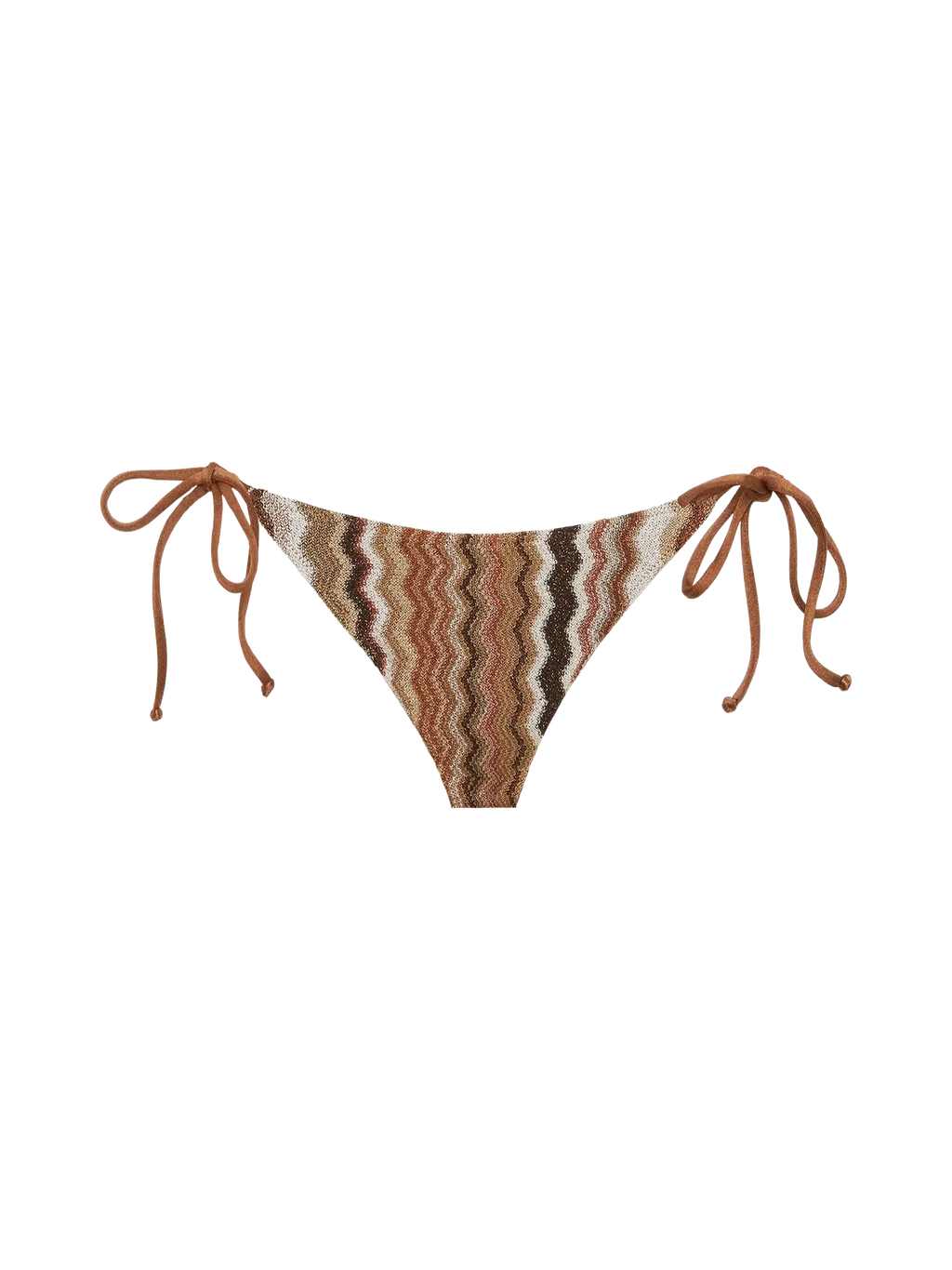 Slip mare Virgo marrone in raschel con motivo chevron