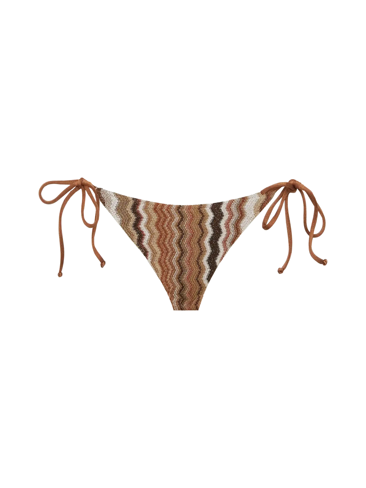 Slip mare Virgo marrone in raschel con motivo chevron