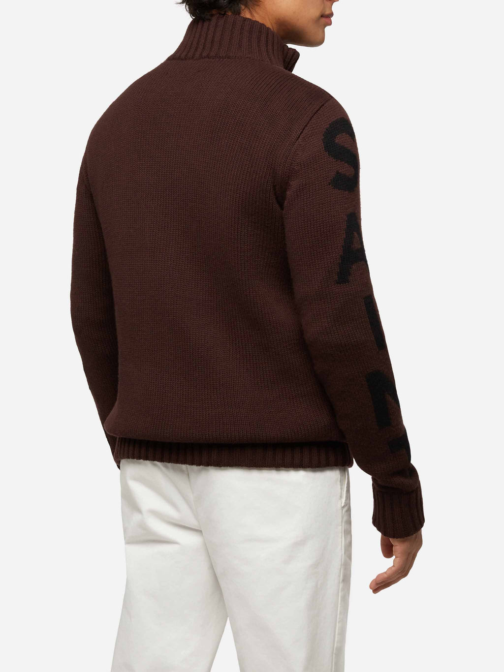 Giacca Whistler marrone con maniche in maglia jacquard product image 3