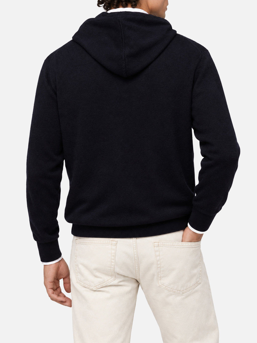 Felpa con cappuccio Wood blu navy jacquard St. Barth College product image 4