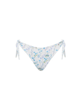 Slip mare Yali bianco con stampa fiori blu