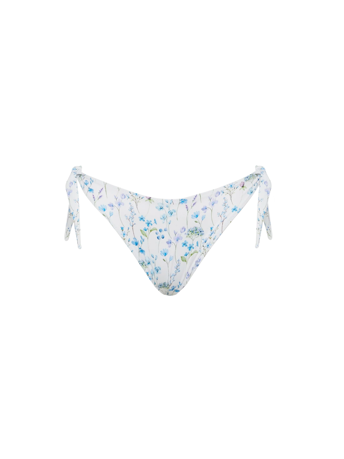 Slip mare Yali bianco con stampa fiori blu