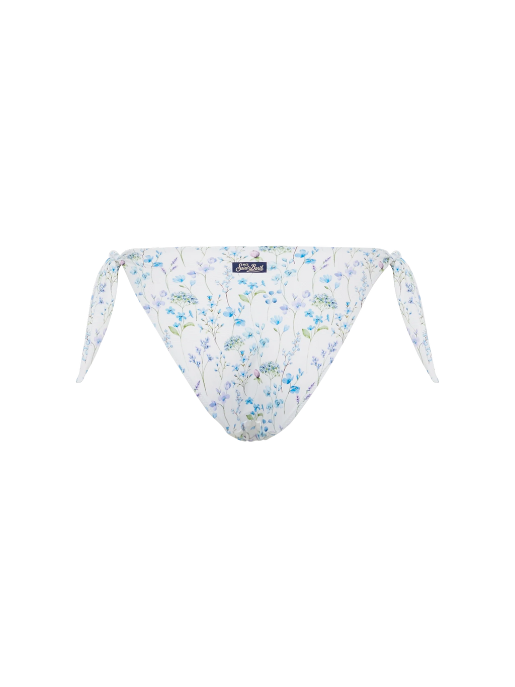 Slip mare Yali bianco con stampa fiori blu