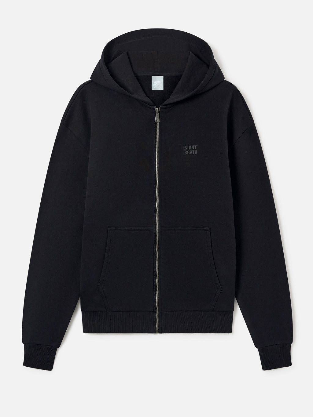 Felpa Zadie nera con zip e patch logo