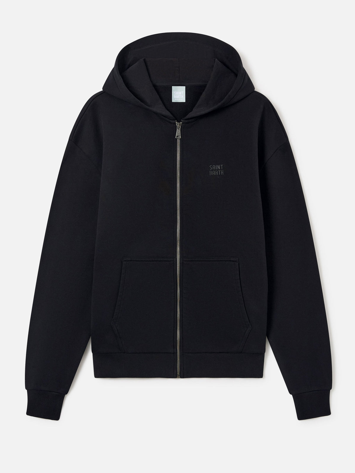 Felpa Zadie nera con zip e patch logo