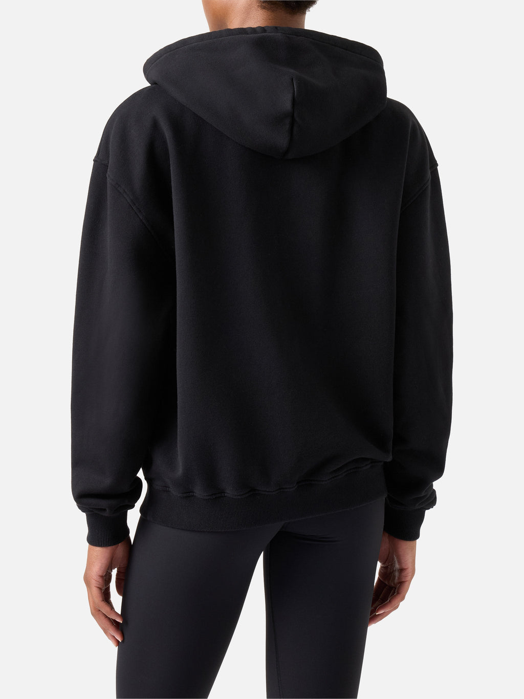 Felpa Zadie nera con zip e patch logo