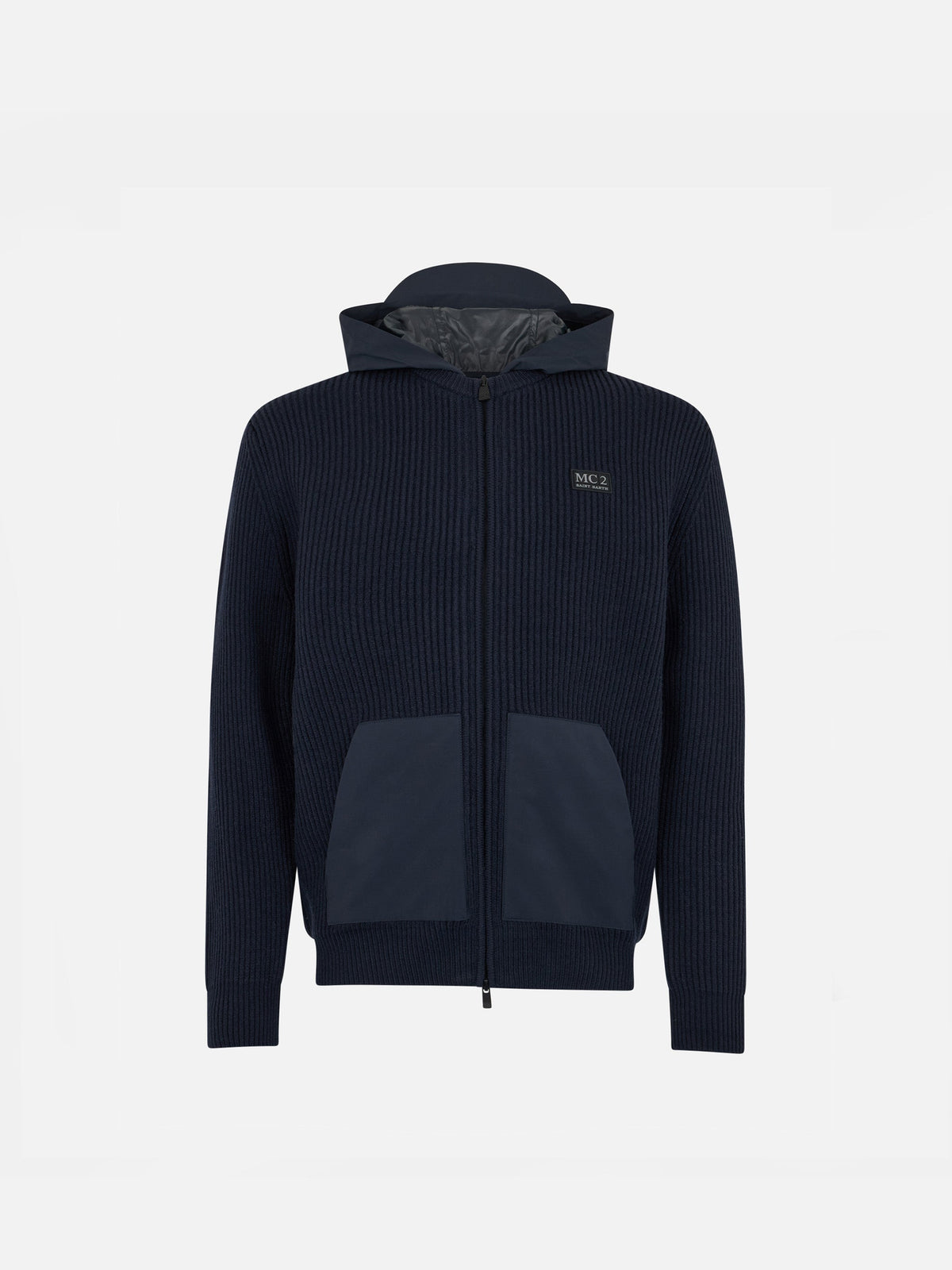 Maglione con cappuccio e zip intera Wiberg Jr blu navy