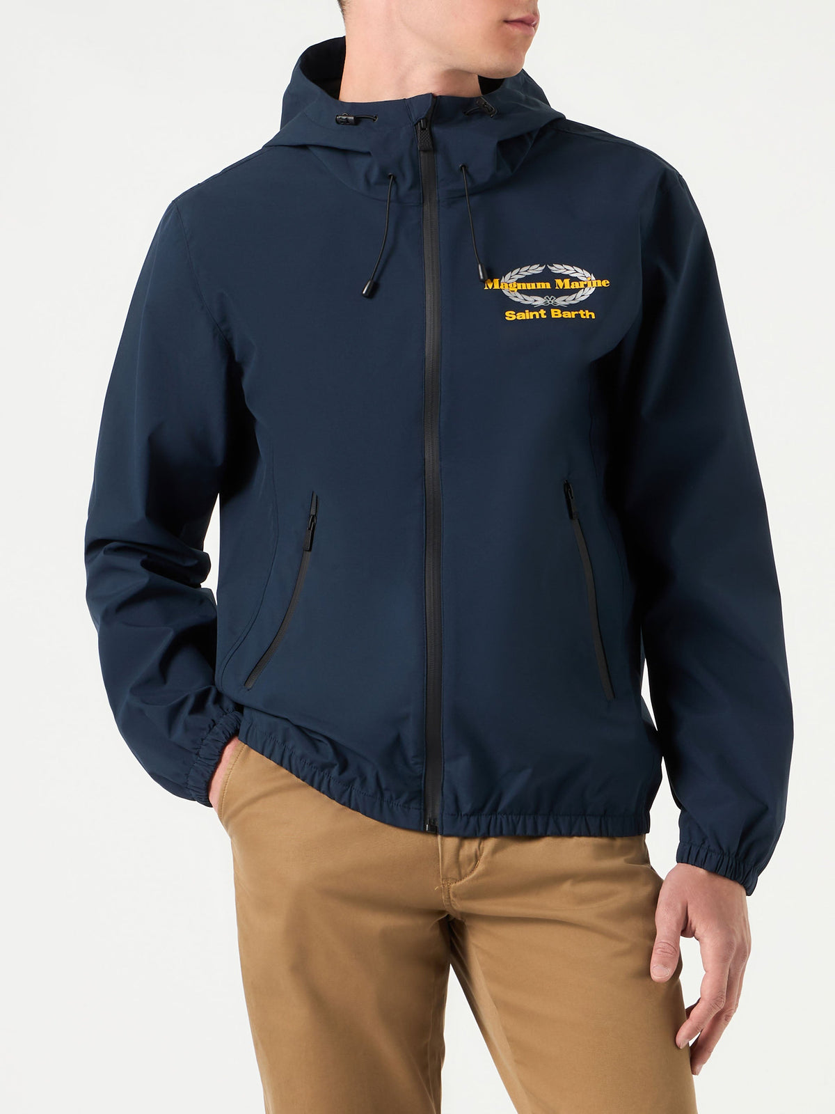 Giacca Kauris blu navy con cappuccio e stampa Magnum Marine product image 1