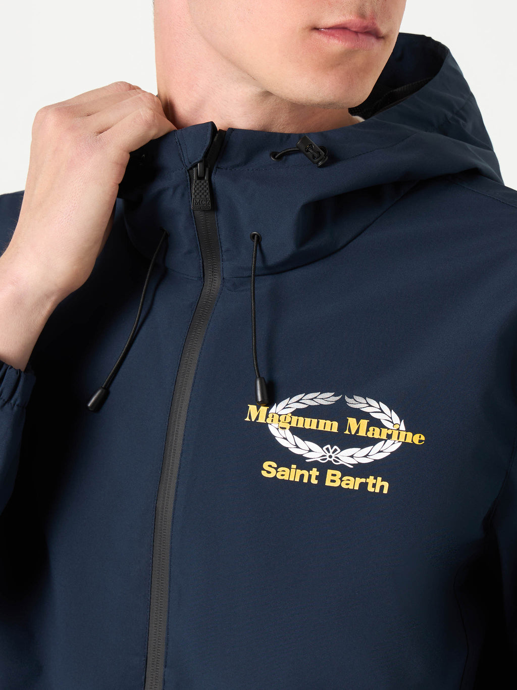 Giacca Kauris blu navy con cappuccio e stampa Magnum Marine product image 3
