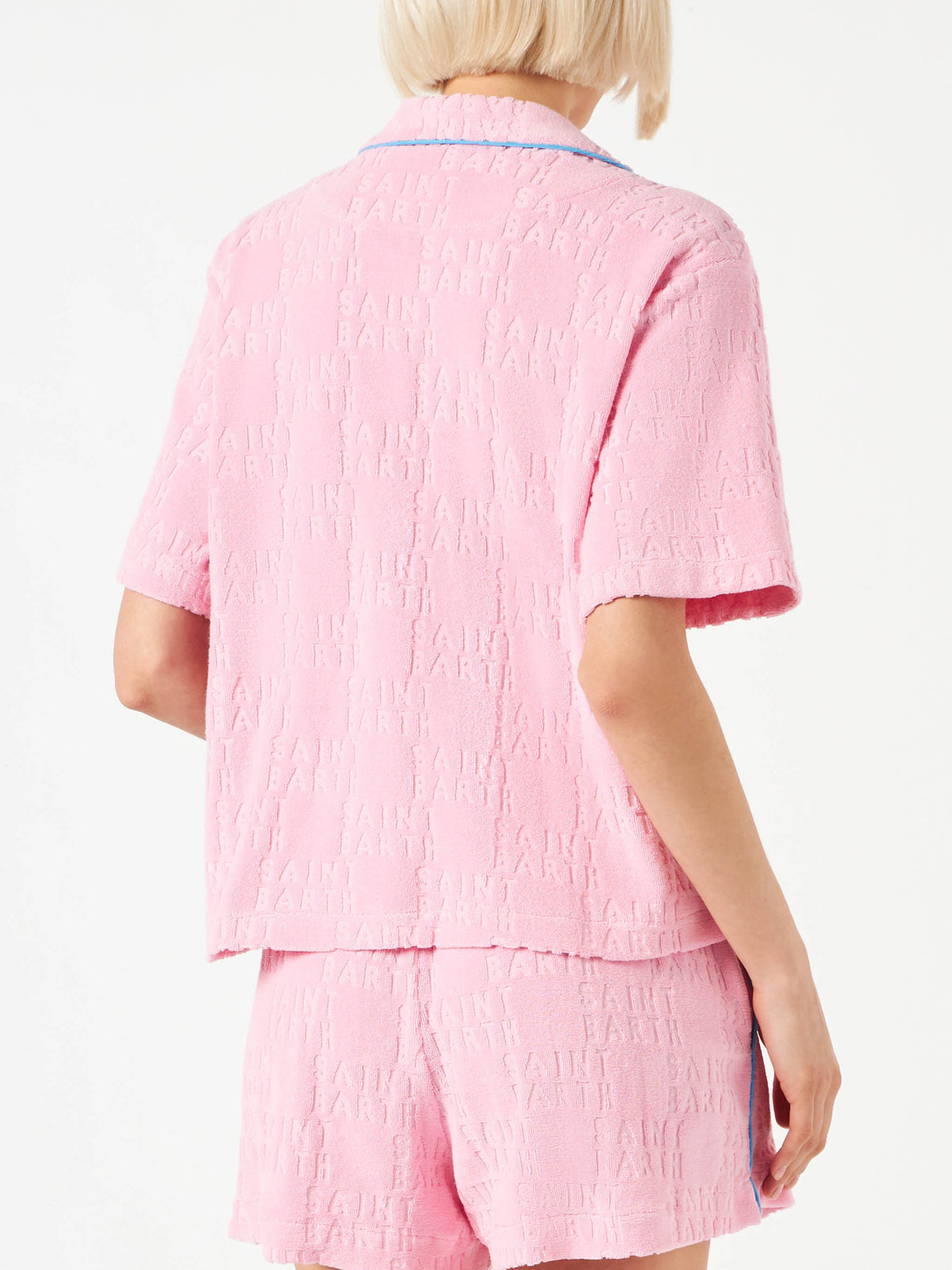 Camicia Whale rosa in spugna con logo in rilievo product image 2