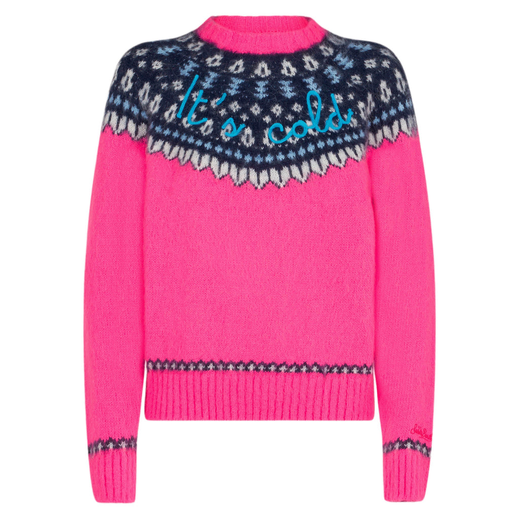 Maglia New Queen Nordic Soft fucsia con ricamo It’s cold